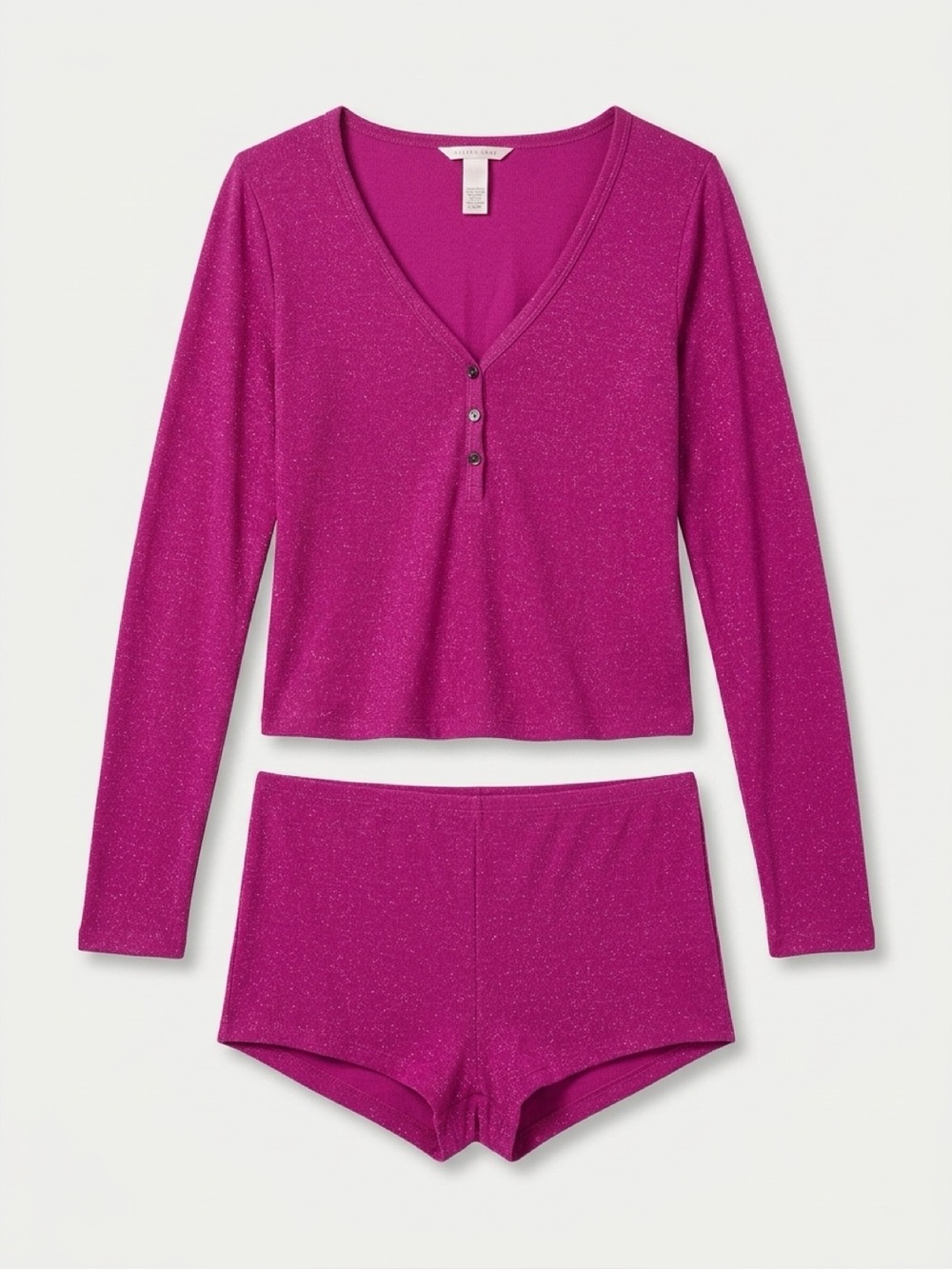 Victoria’s Secret Pink Shimmer Two-Piece Pajama Set